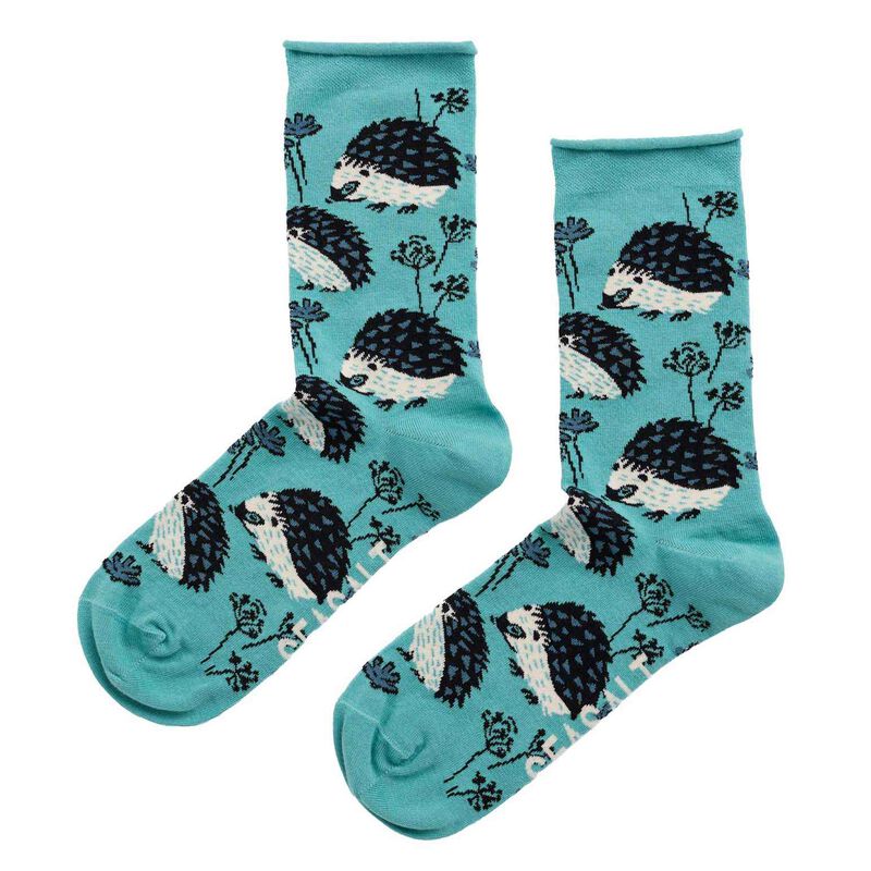Seasalt Cornwall Arty Socks - Hedgehog Garden Riverside image number 0